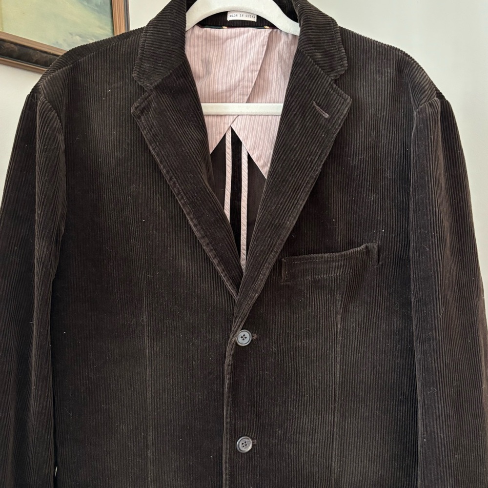 J. Crew Vintage Grandpacore Brown Corduroy Sport Coat Blazer Size Large - Picture 4 of 13
